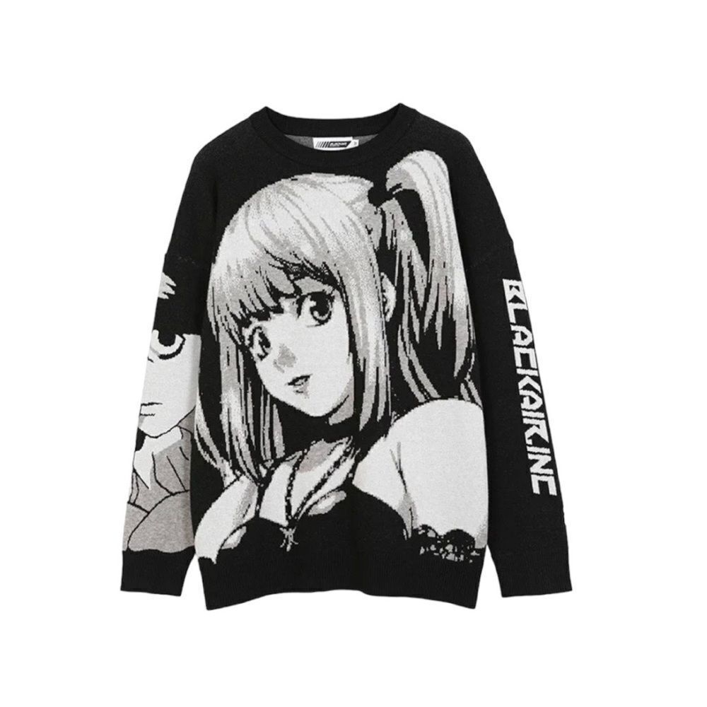 Death Note L Misa Anime Y2K Sweater Size Medium